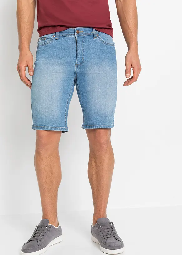 Lot de 2 bermudas en jean extensible, Regular, bonprix