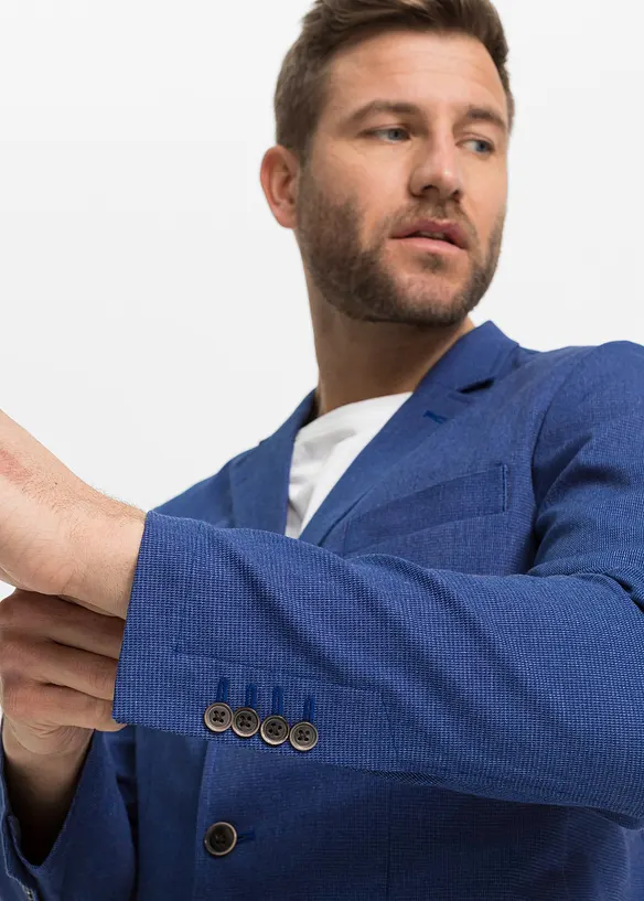 Veste de costume en coton mélangé élastiqué, Regular, bonprix