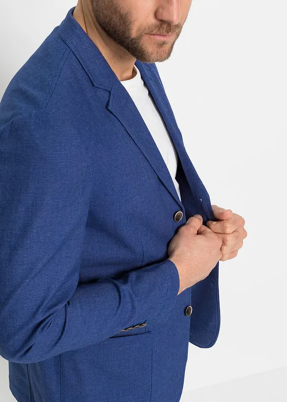 Veste de costume en coton mélangé élastiqué, Regular, bonprix