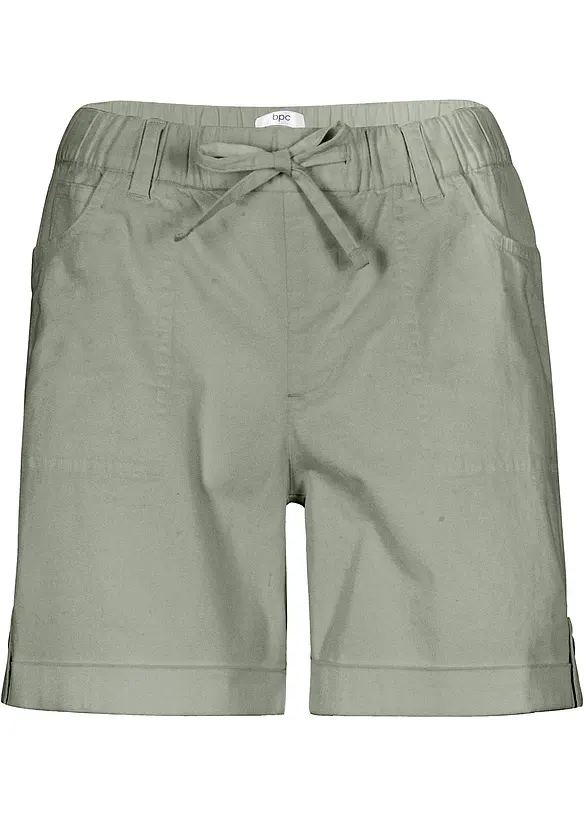 Bermuda coton avec taille &eacute;lastiqu&eacute;e, bonprix