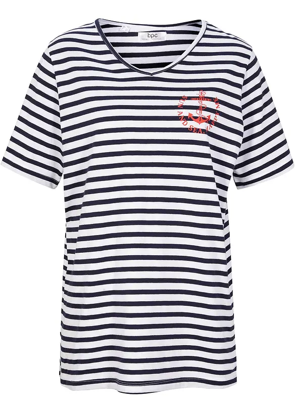 T-shirt coton manches mi-longues, bonprix