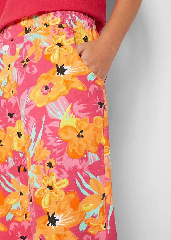 Pantalon palazzo en jersey viscose doux, bonprix