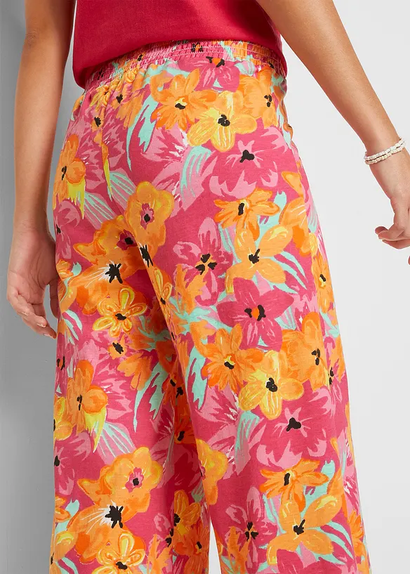 Pantalon palazzo en jersey viscose doux, bonprix