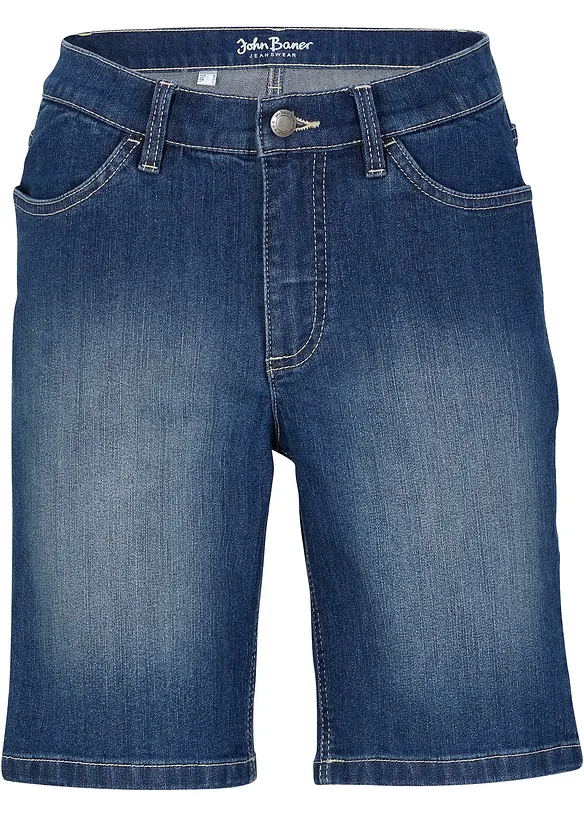 Bermuda en jean, taille mi-haute, bonprix