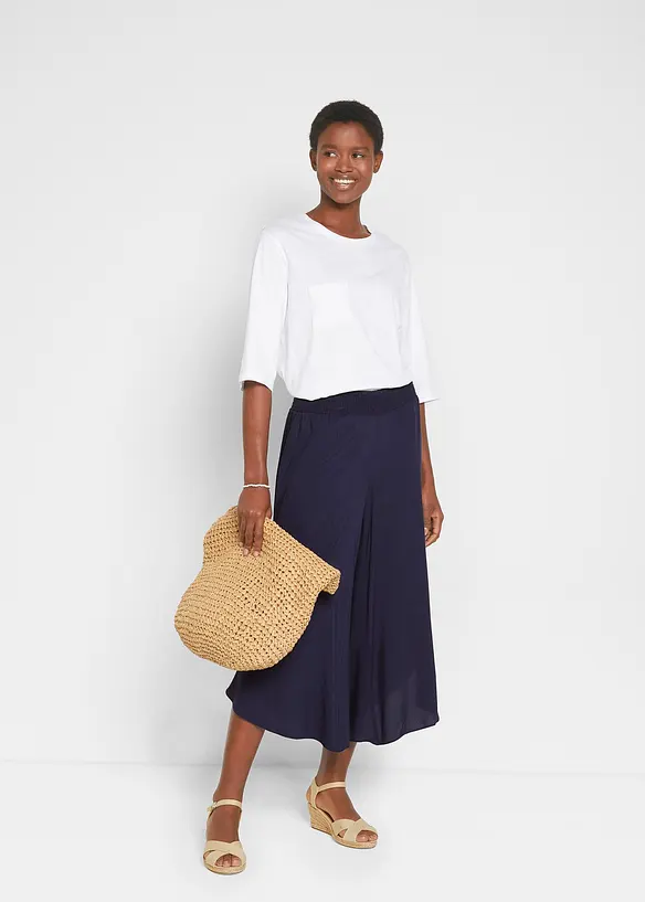 Jupe-culotte longueur mollet en viscose, bonprix