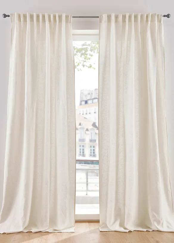 Rideau en lin et coton (1 pce), bonprix