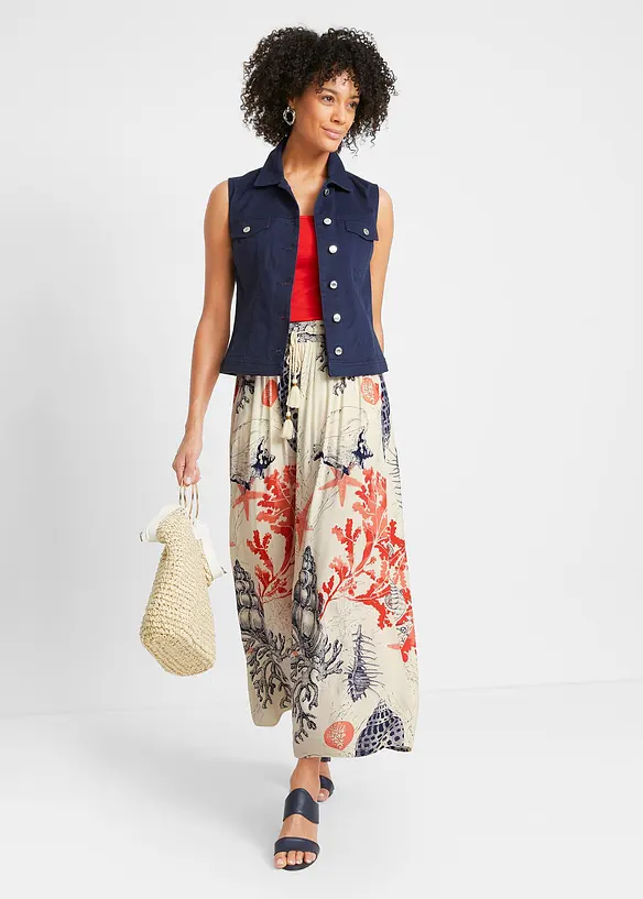 Jupe longue en viscose fluide, bonprix