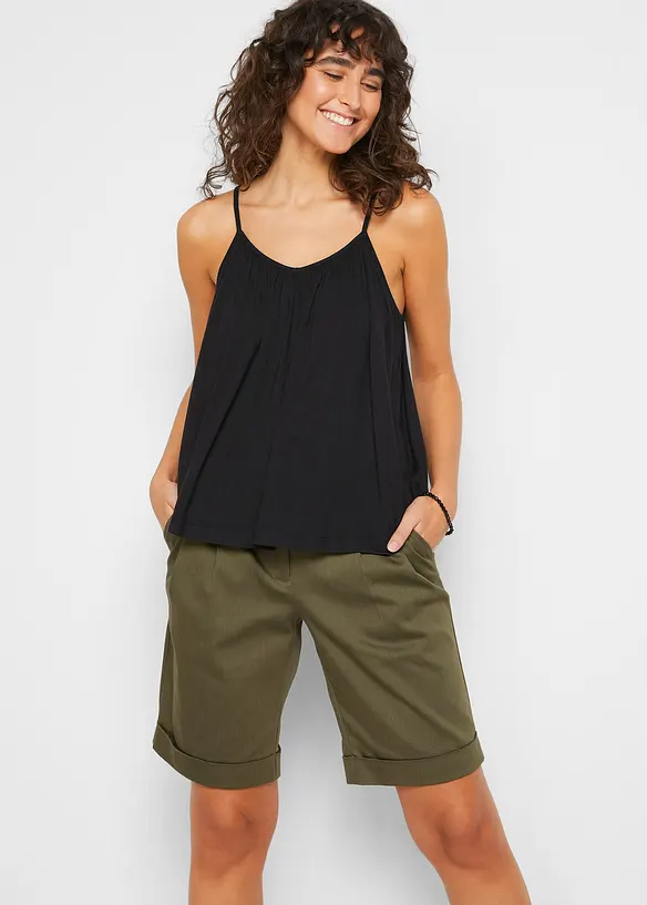 Top à fines bretelles en viscose fluide, bonprix
