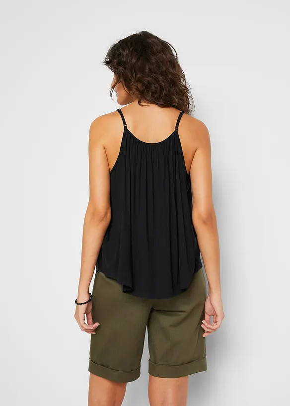 Top à fines bretelles en viscose fluide, bonprix