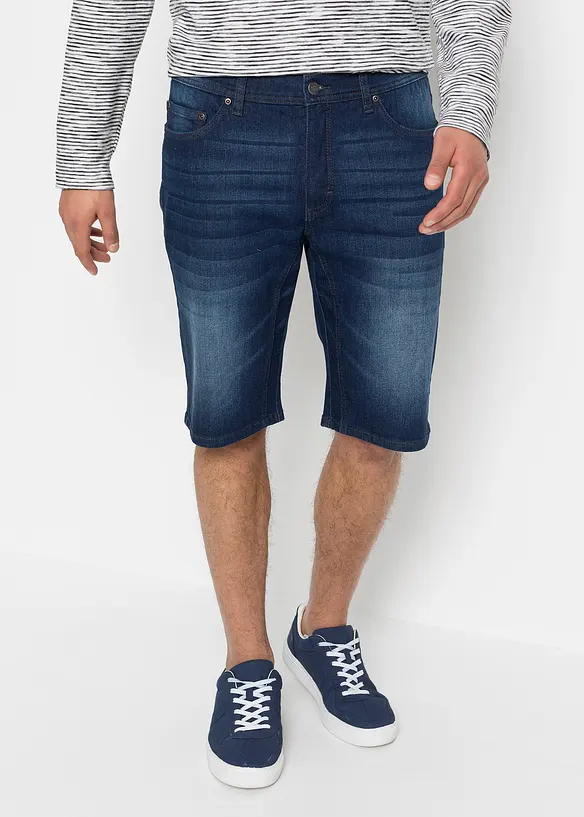 Bermuda en jean extensible avec entrejambe renforcé, Regular, bonprix