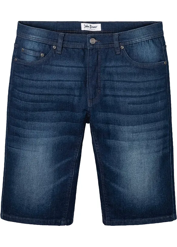 Bermuda en jean extensible avec entrejambe renforcé, Regular, bonprix