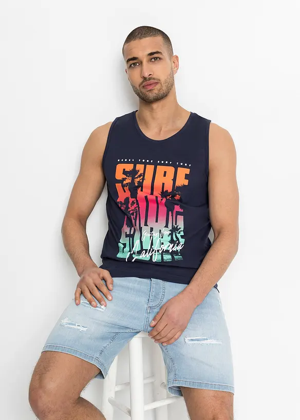 Lot de 2 débardeurs slim 100% coton, bonprix