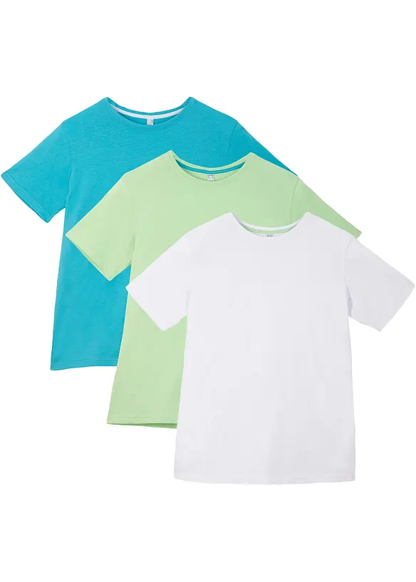 Lot de 3 T-shirts 100% coton, bonprix