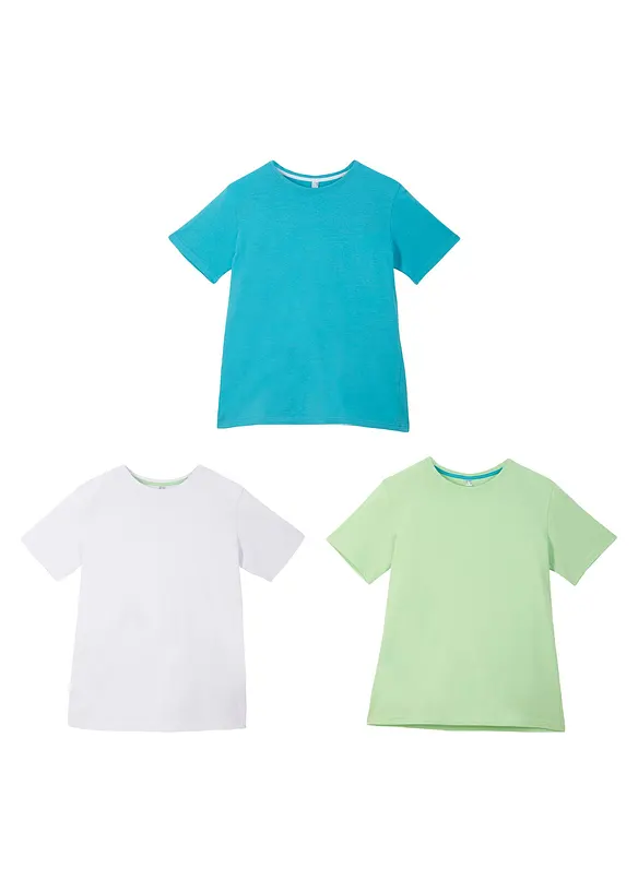Lot de 3 T-shirts 100% coton, bonprix