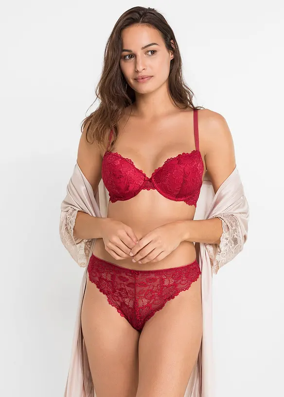 Soutien-gorge à coques + string en dentelle (ens. 2 pces), bonprix