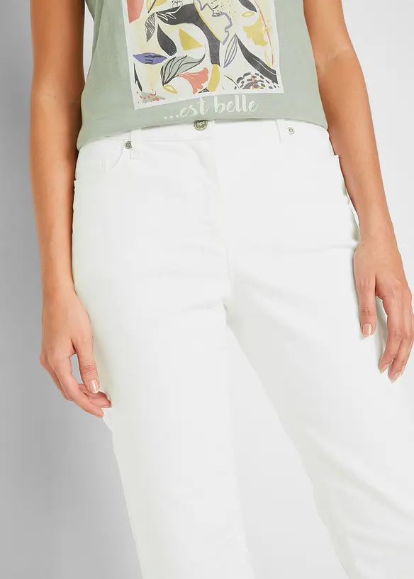 Bermuda en jean à revers, taille mi-haute, bonprix