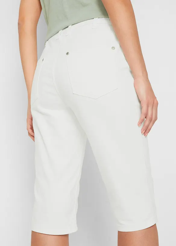 Bermuda en jean à revers, taille mi-haute, bonprix