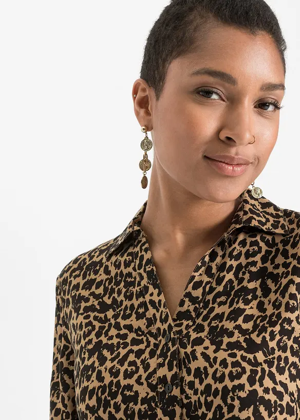 Robe en viscose avec un col chemise, bonprix