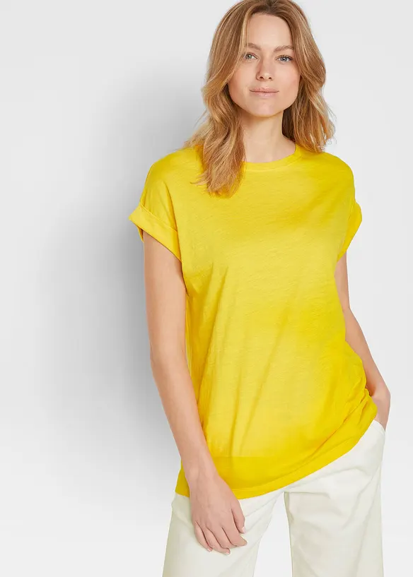 Lot de 2 T-shirts longs 100% coton, bonprix