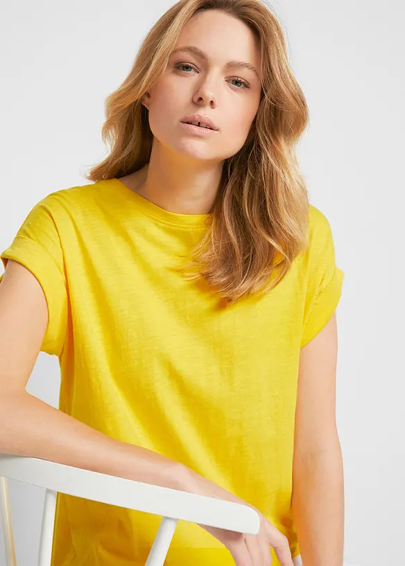 Lot de 2 T-shirts longs 100% coton, bonprix