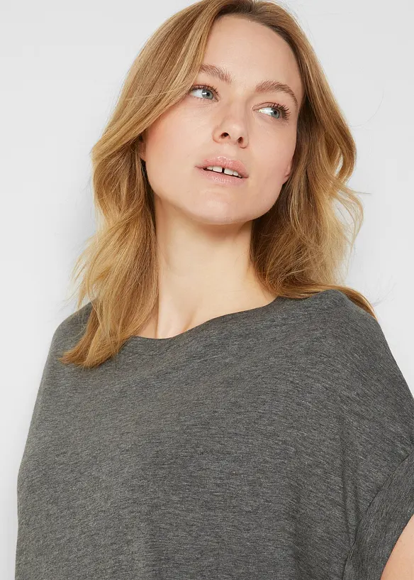 Lot de 2 T-shirts longs 100% coton, bonprix