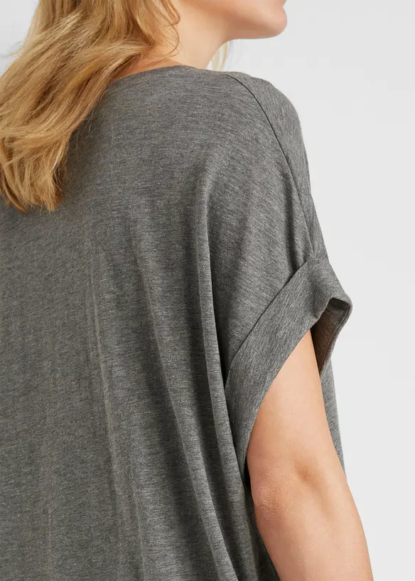 Lot de 2 T-shirts longs 100% coton, bonprix