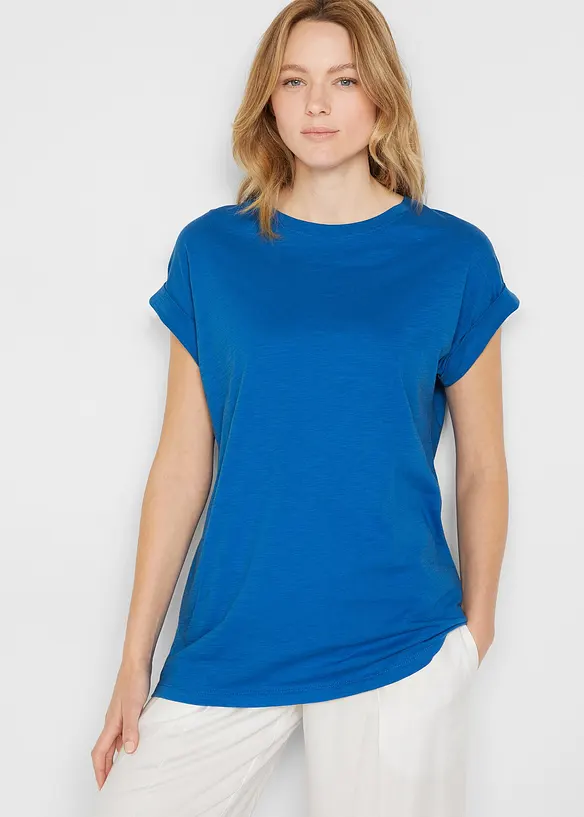 Lot de 2 T-shirts longs 100% coton, bonprix