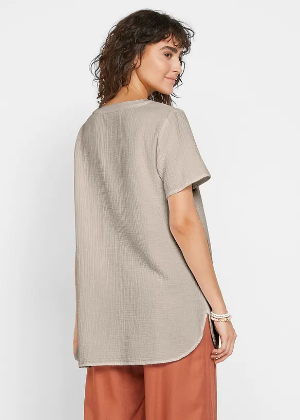 Tunique longue en gaze 100% coton, bonprix