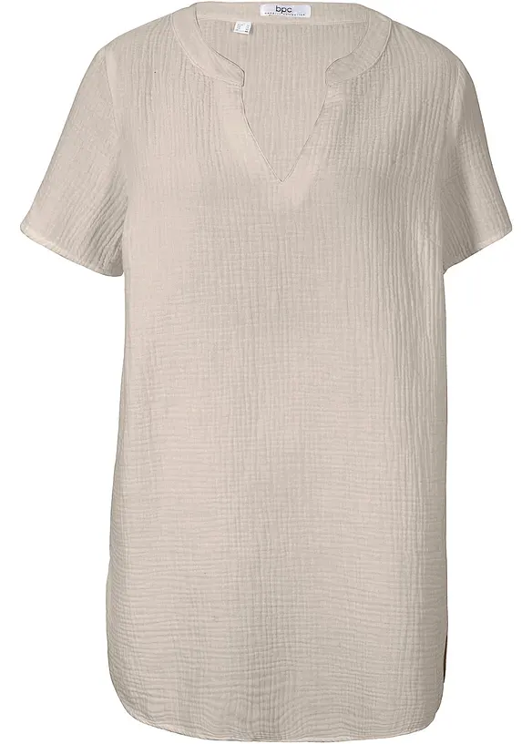 Tunique longue en gaze 100% coton, bonprix
