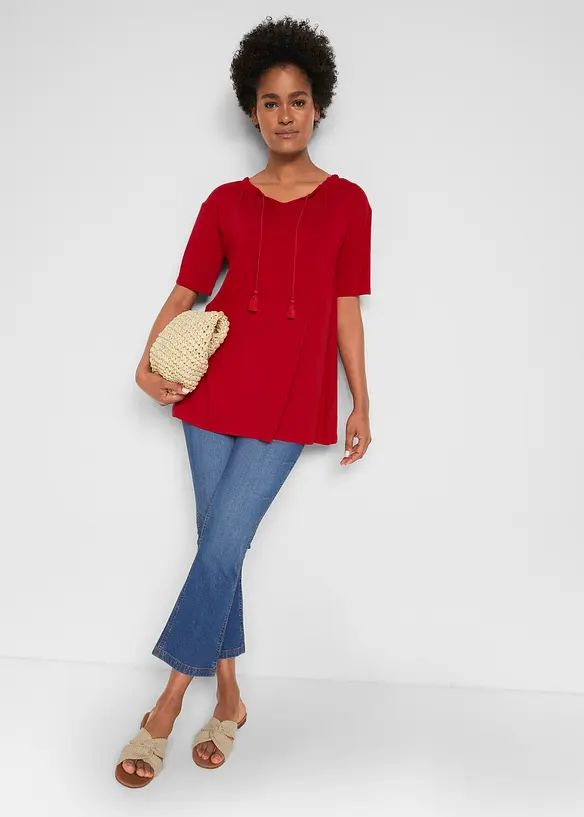 T-shirt tunique en viscose extensible, bonprix