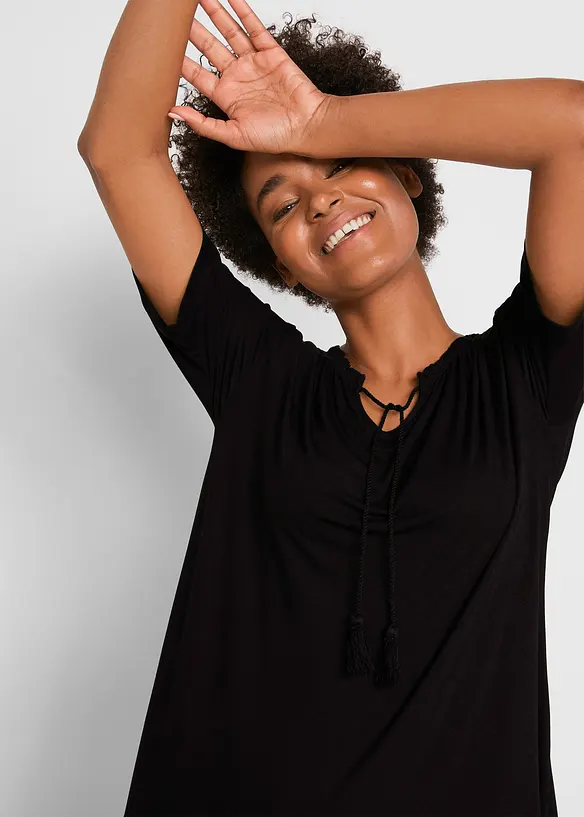 T-shirt tunique en viscose extensible, bonprix