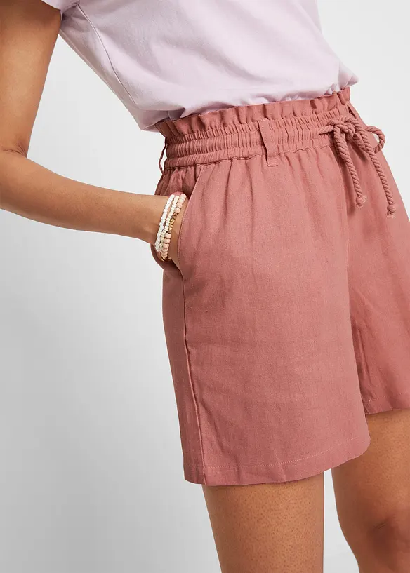 Short paper bag en lin, bonprix