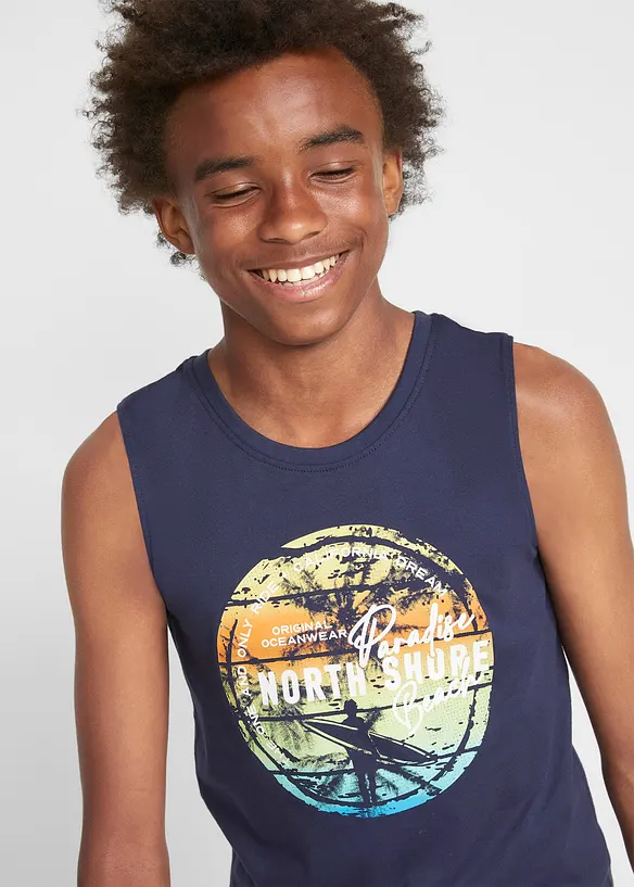 Lot de 2 débardeurs 100% coton, bonprix