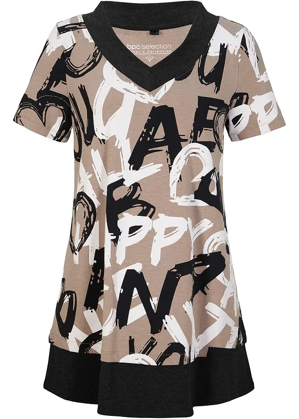 T-shirt long &agrave; manches courtes, bonprix