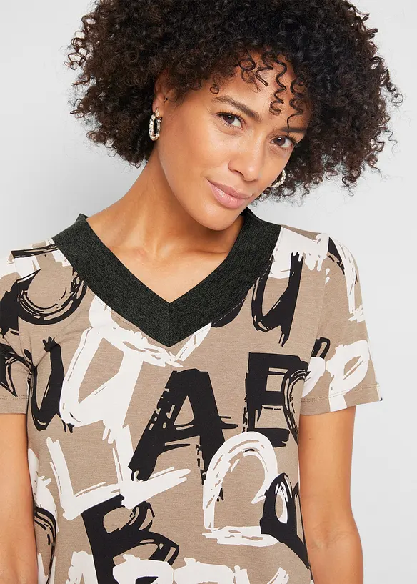 T-shirt long &agrave; manches courtes, bonprix