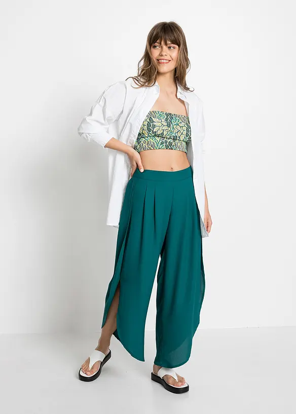 Pantalon palazzo fendu sur les côtés, bonprix