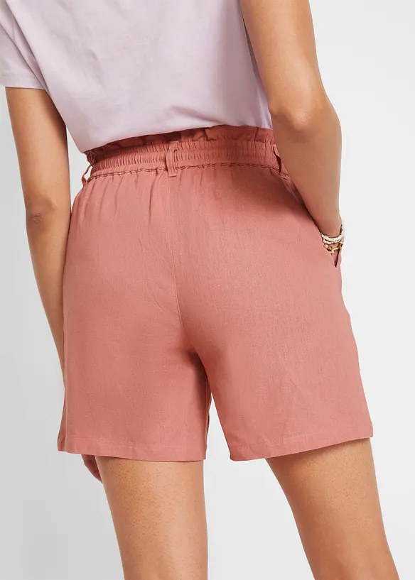 Short paper bag en lin, bonprix