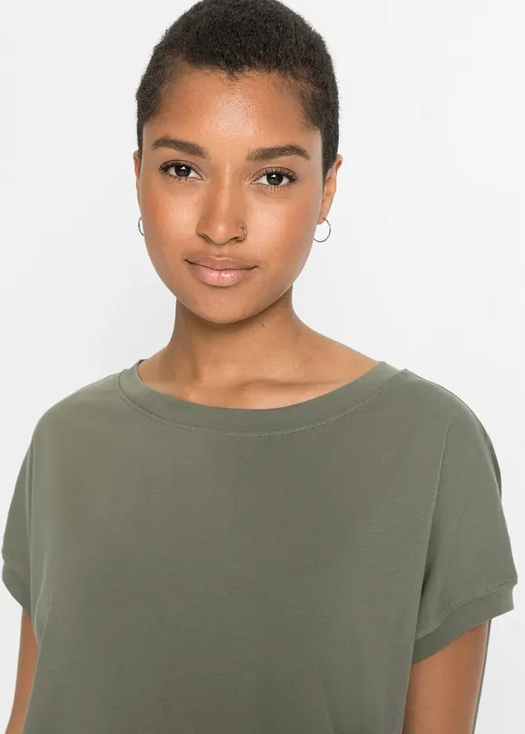 T-shirt long 100% coton, bonprix