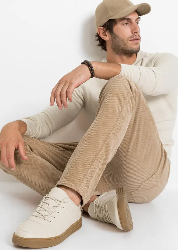 Pantalon en velours côtelé extensible et confortable, Slim, bonprix