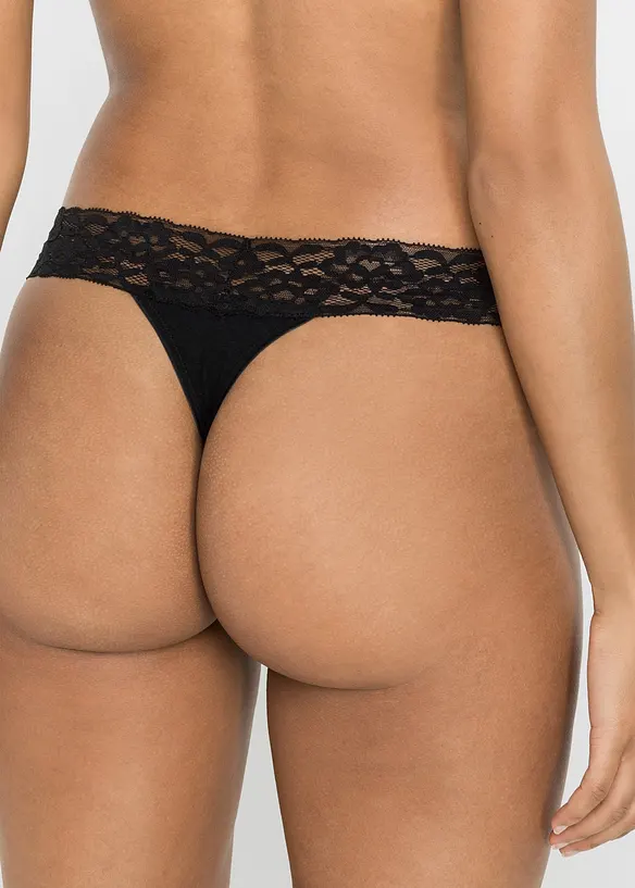 Lot de 4 strings coton, bonprix