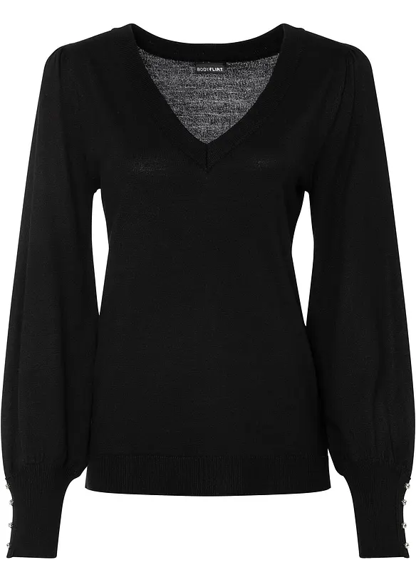 Pull en fine maille, viscose majoritaire, bonprix