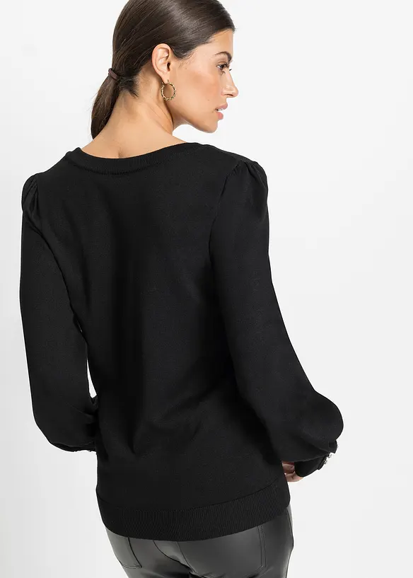 Pull en fine maille, viscose majoritaire, bonprix