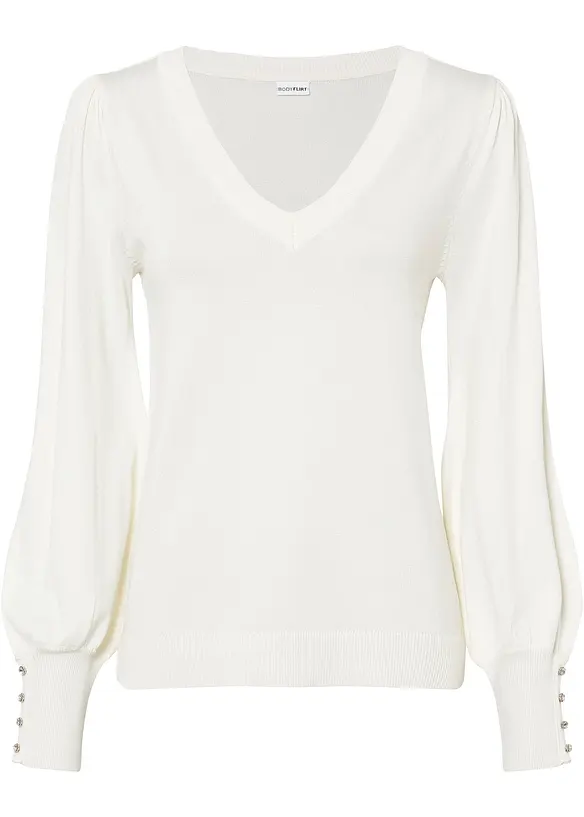 Pull en fine maille, viscose majoritaire, bonprix