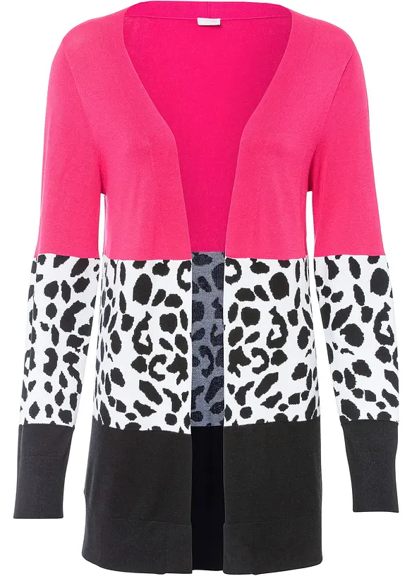 Long gilet en maille côtelée, bonprix