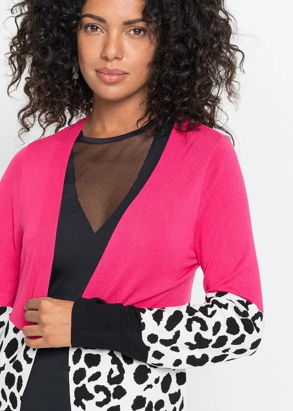 Long gilet en maille côtelée, bonprix