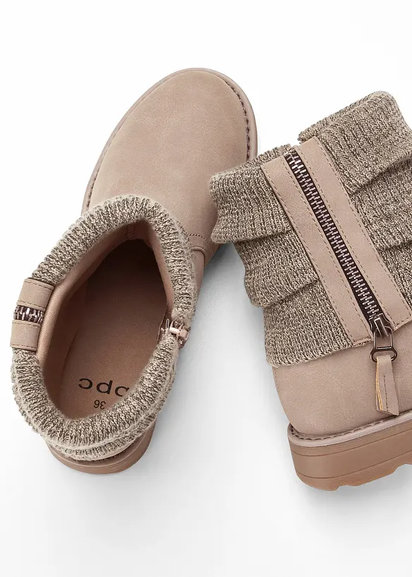 Bottines à empiècement en maille, bonprix