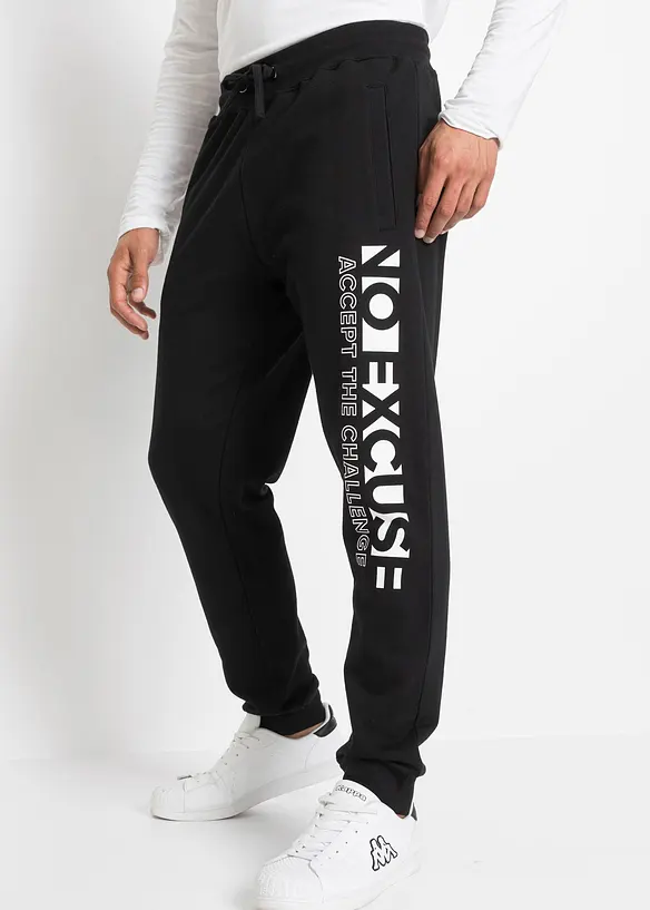 Pantalon de jogging à imprimé sportif, 100% coton, bonprix