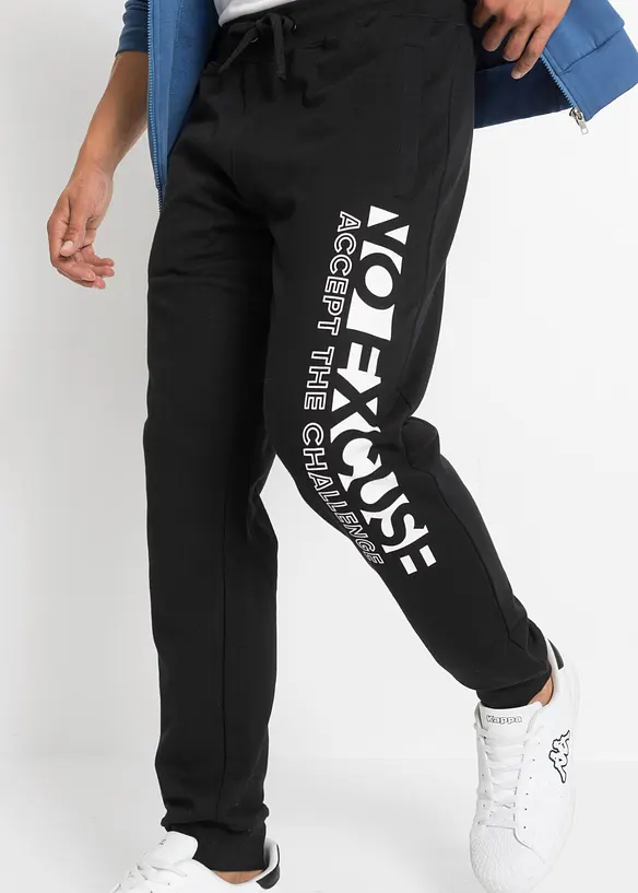 Pantalon de jogging à imprimé sportif, 100% coton, bonprix