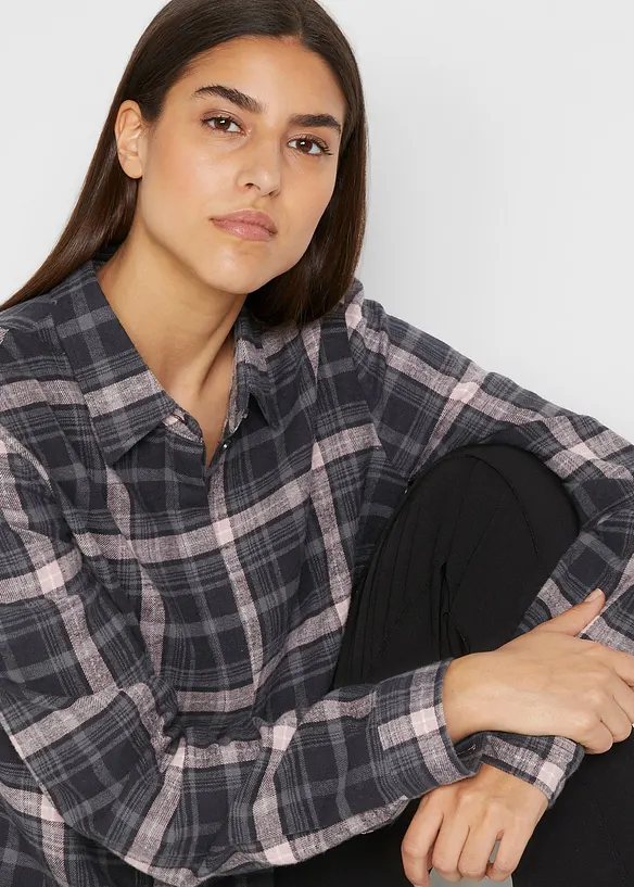 Chemisier en flanelle 100% coton, bonprix