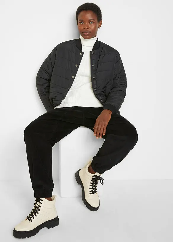 Pantalon en velours côtelé, coton extensible, bonprix